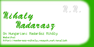 mihaly madarasz business card