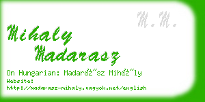 mihaly madarasz business card